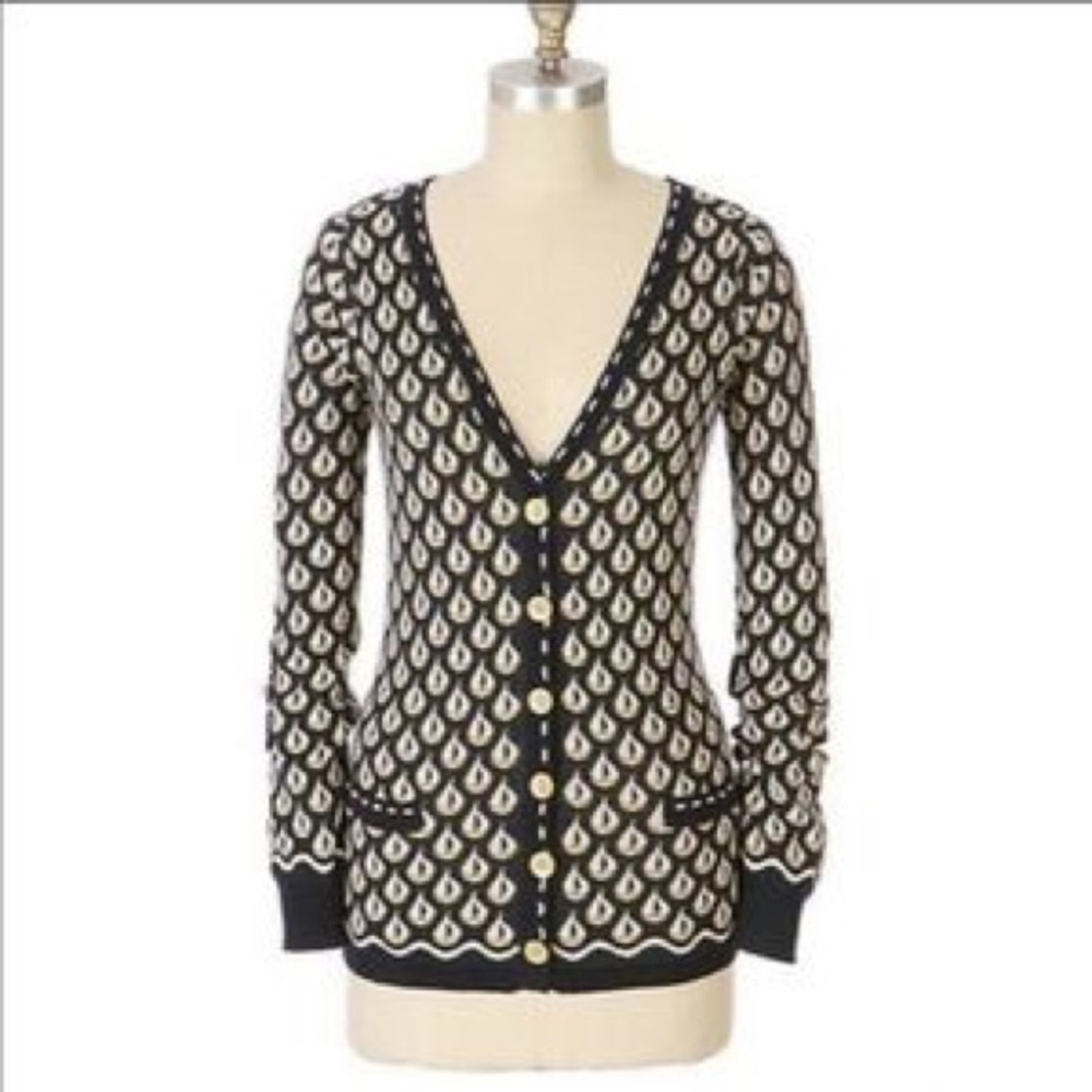 Anthropologie sparrow sailboat cardigan